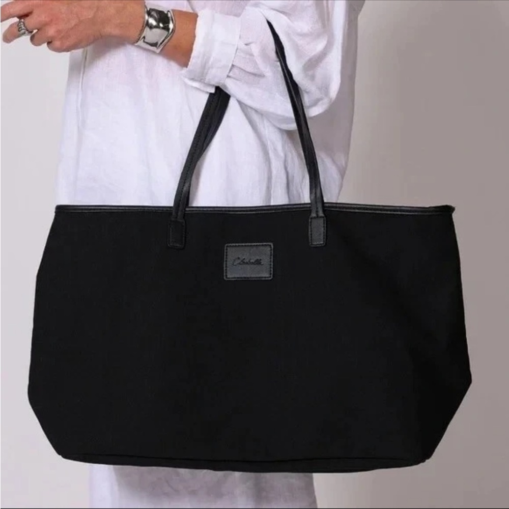 Cleobella Canvas Large Black Tote Bag